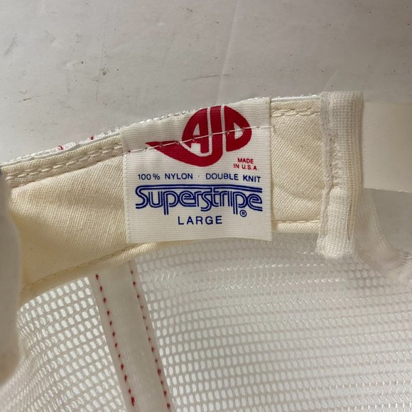 Vintage New York Rangers AJD Super Stripe Split Bar Snapback Hat NHL Made in USA - Picture 6 of 6